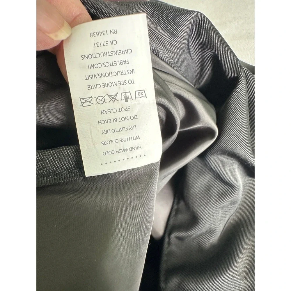 Fabletics Backpack The Only Backpack Black Roll Top Computer Sleeve Nylon